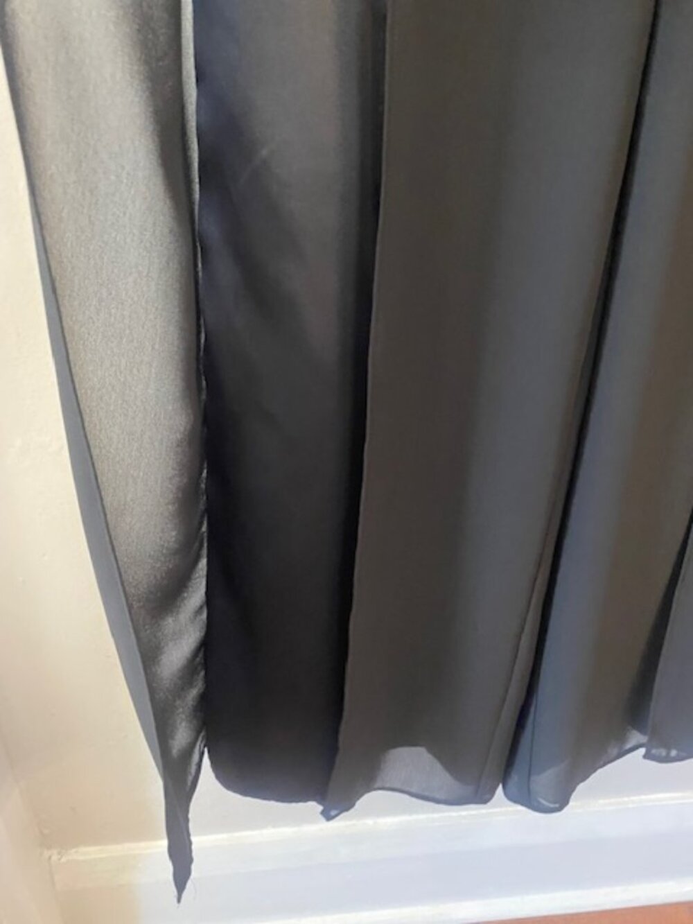 Vintage NWT Dress/ Evening Pants sheer Chiffon w/ lining Black size 14 Wide Leg - Picture 3 of 16